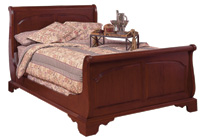 cherry sleigh bed